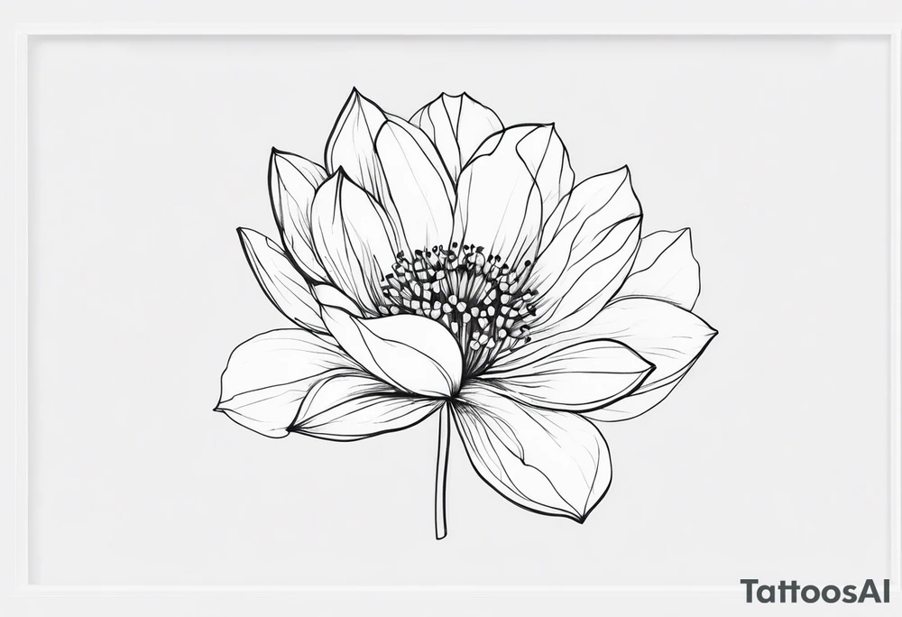 dainty fine line flower tattoo tattoo idea
