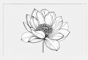 dainty fine line flower tattoo tattoo idea