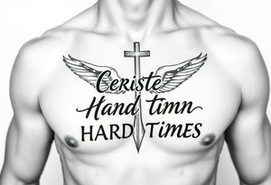 powerful Christian overcoming hard times tattoo idea