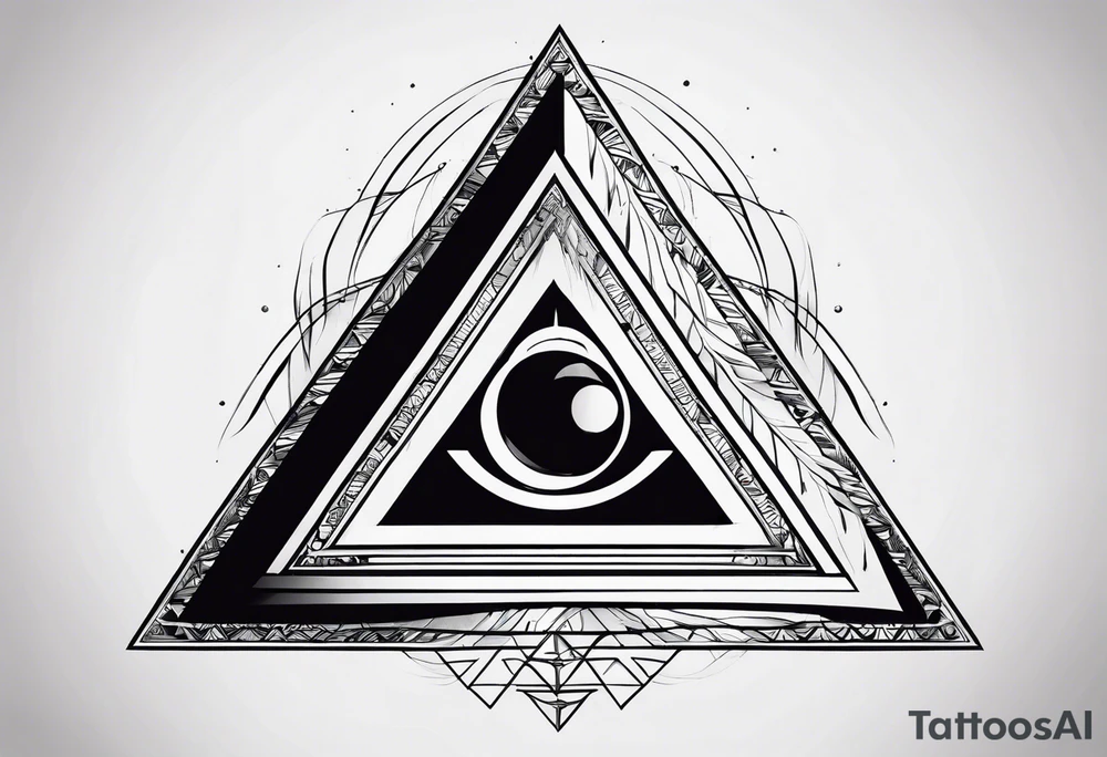 A triangle with nothing inside of it tattoo idea