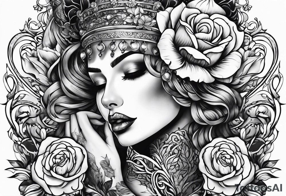 Bdsm dark romance hand around throat tattoo idea