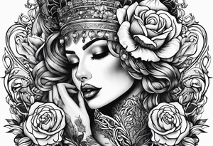 Bdsm dark romance hand around throat tattoo idea
