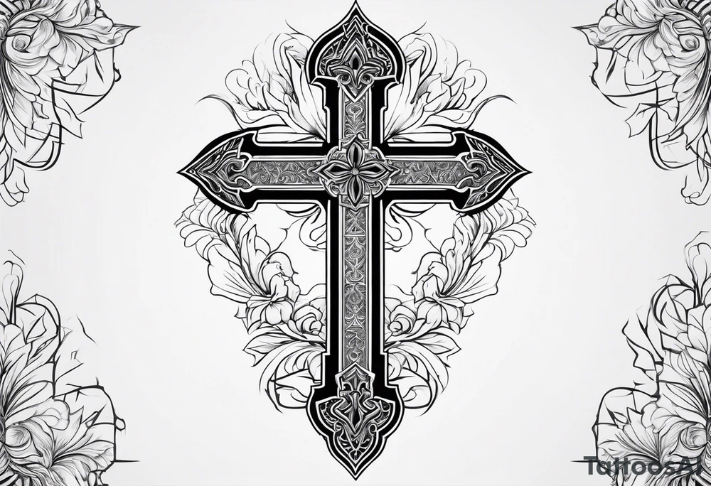 cross from font tattoo idea