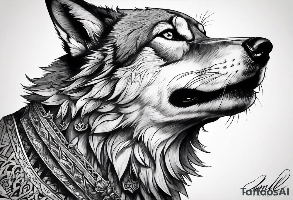 Limbo wolf for a male tattoo tattoo idea