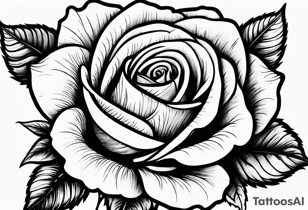 red rose tattoo idea