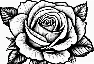 red rose tattoo idea