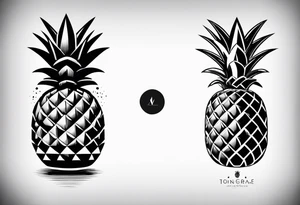 Half pineapple half grenade tattoo idea