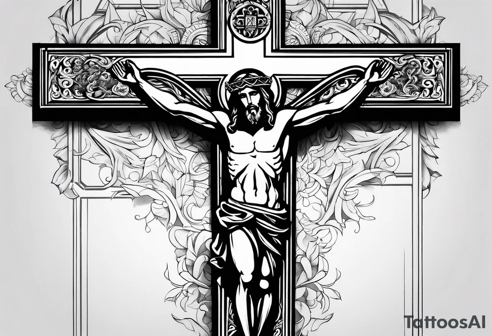 Jesus cross tattoo idea