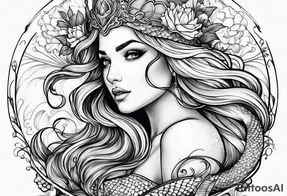 Mermaid tattoo idea