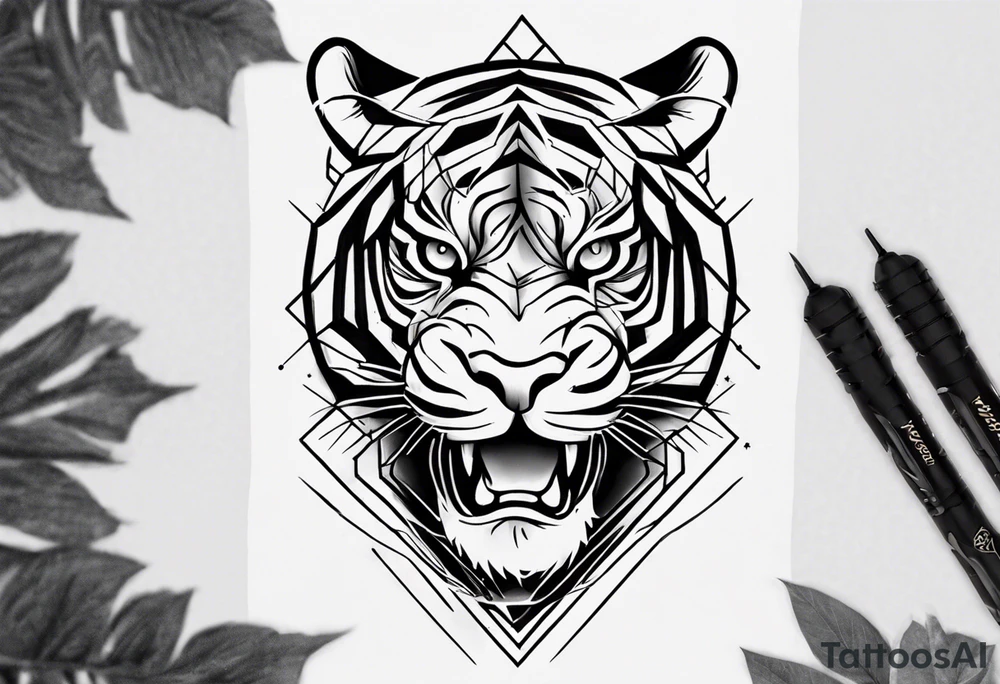 Electricity Tiger forearm tattoo tattoo idea