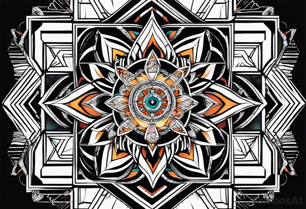 Geometric pattern tattoo idea