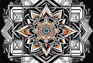 Geometric pattern tattoo idea
