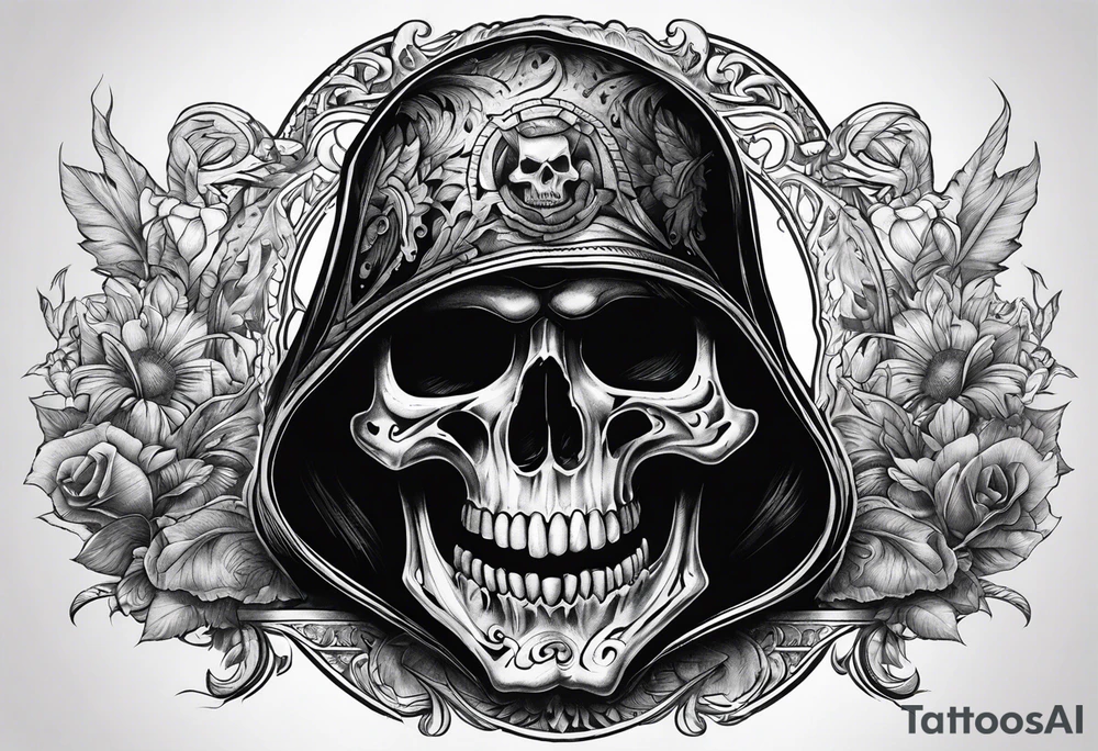 death pointing out tattoo idea