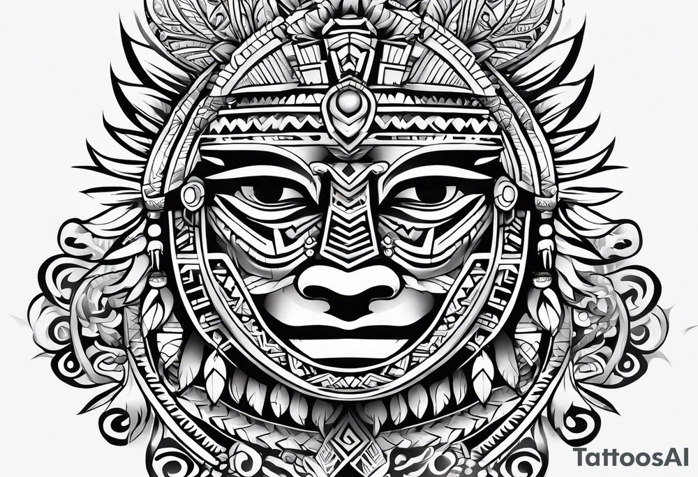 Simple Aztec tribal for left shoulder tattoo idea Simple Aztec tribal for left shoulder tattoo idea