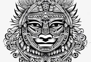 Simple Aztec tribal for left shoulder tattoo idea