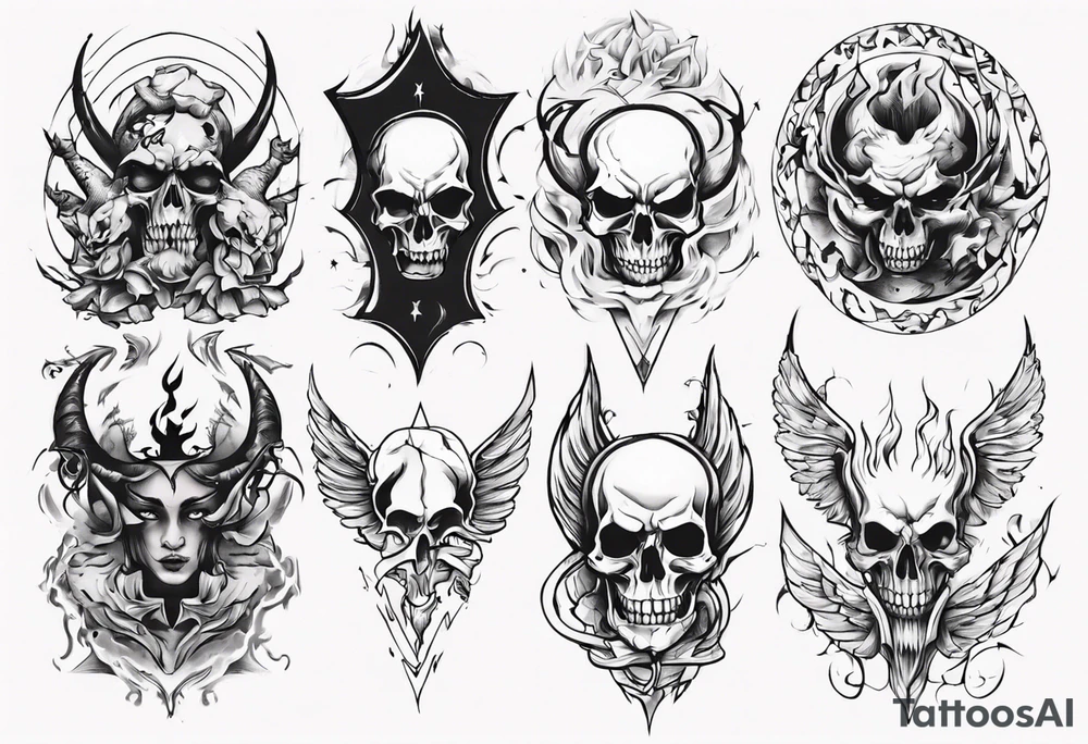 Good and evil tattoo idea