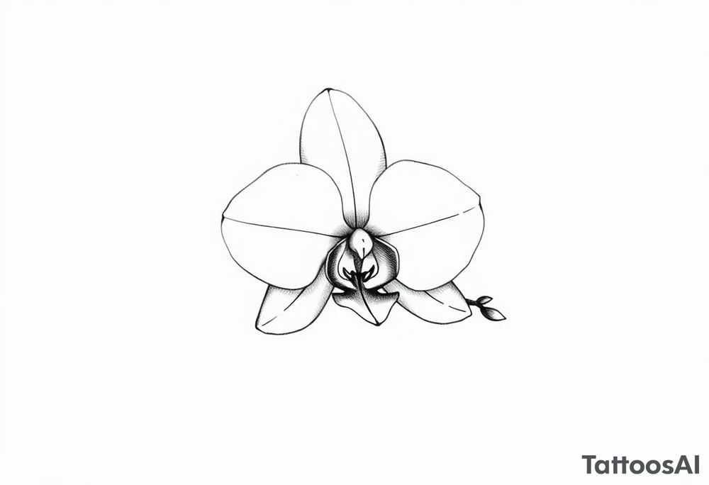 Small orchid tattoo idea