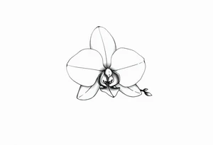 Small orchid tattoo idea