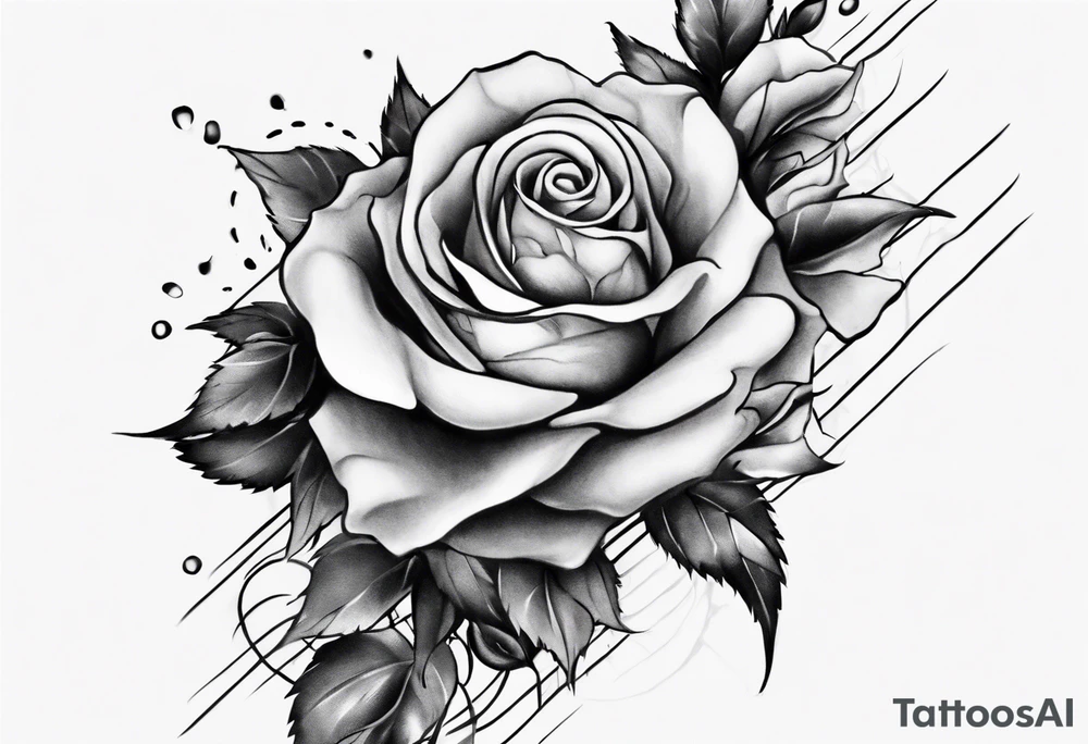 Half-sleeve arm tattoo. roses tattoo idea