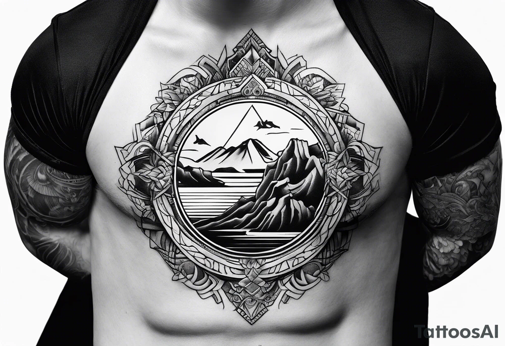 Eastern Caribbean island map tattoo idea