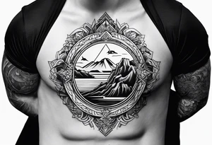Eastern Caribbean island map tattoo idea