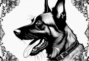 Belgian malinois, Scottish terrier, border collie, papillon tattoo idea