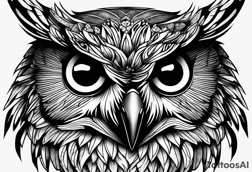 Owl eyes tattoo idea