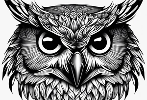 Owl eyes tattoo idea