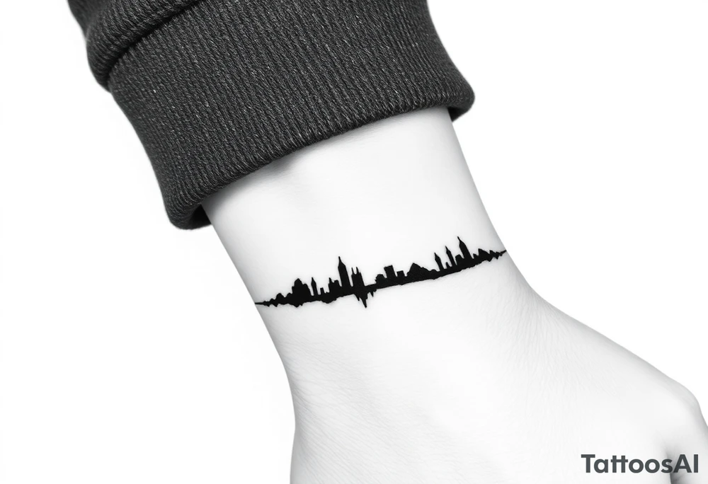 Silhouette arband tattoo idea