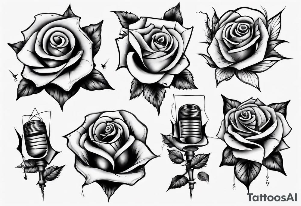 speaker rose tattoo idea