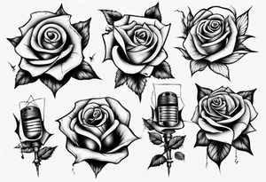 speaker rose tattoo idea
