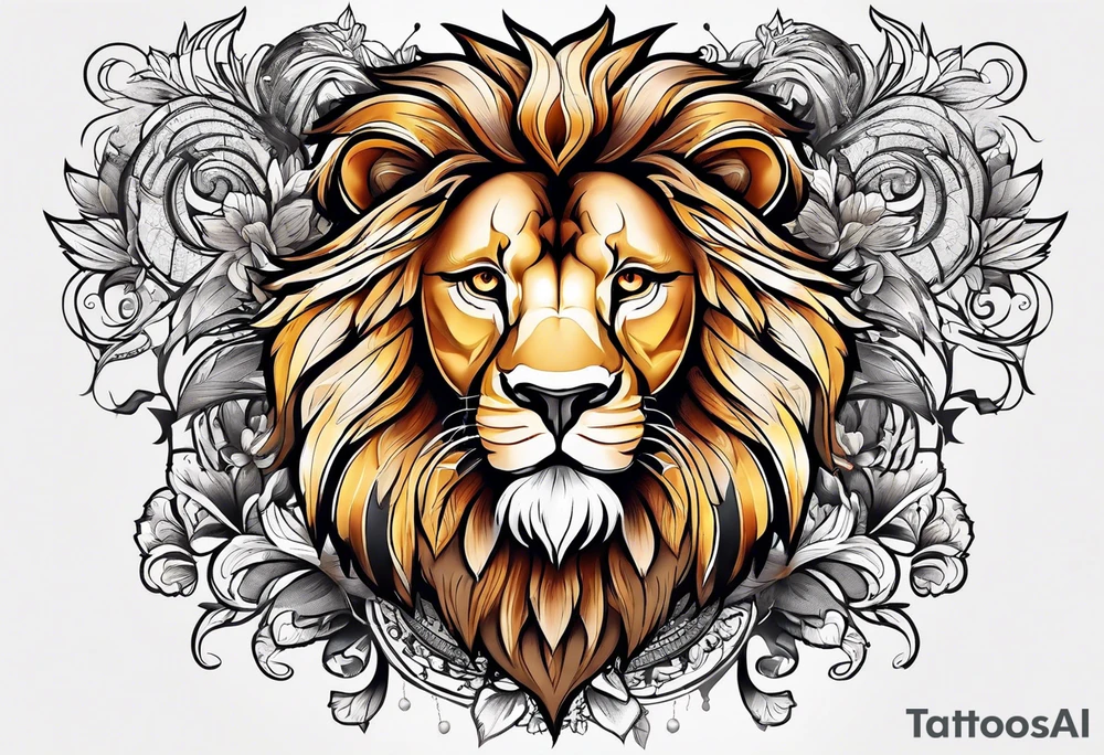 german lion tattoo idea