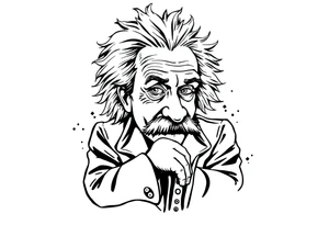 Einstein at a bank tattoo idea