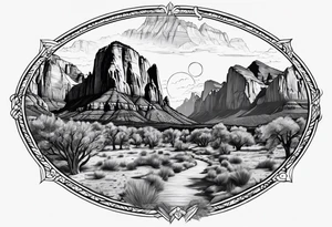 Zion national park, forearm tattoo idea