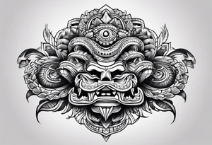 Aztec snake tattoo idea