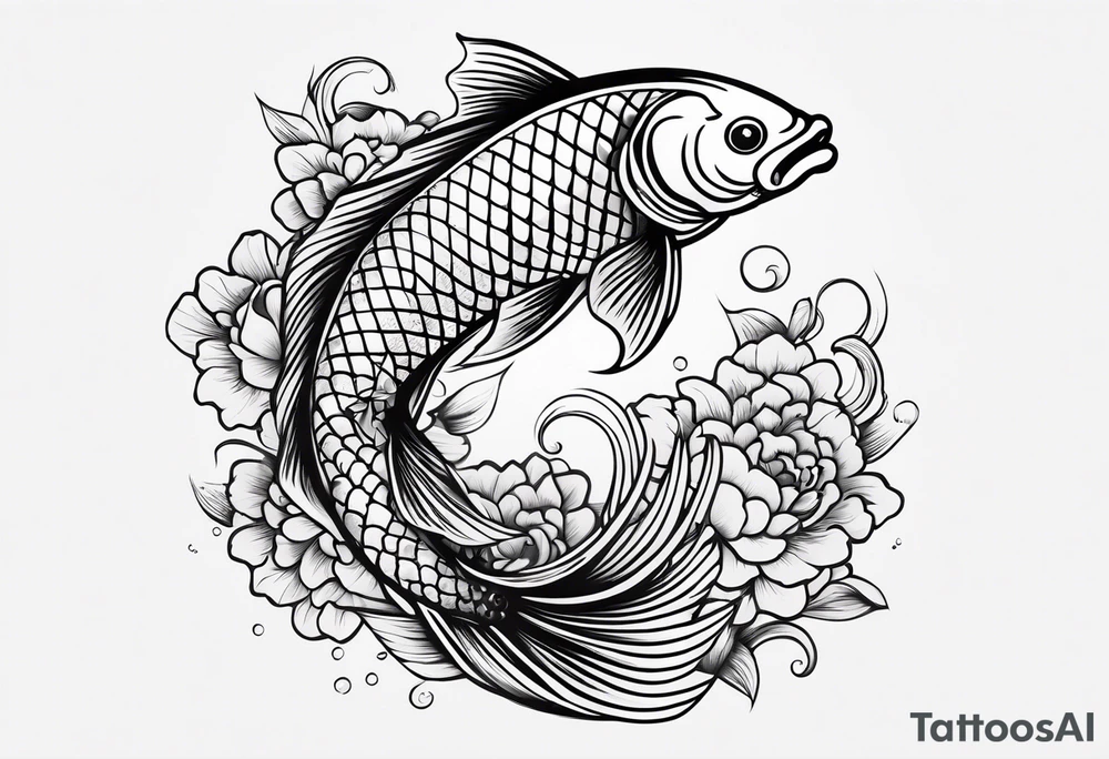 koi fish tattoo idea