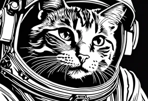 astronaut cat tattoo idea