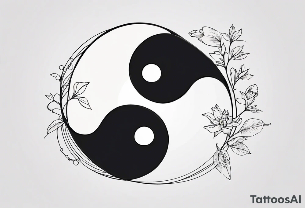 ying yang tattoo idea