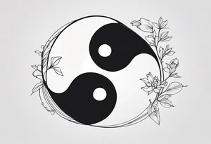 ying yang tattoo idea