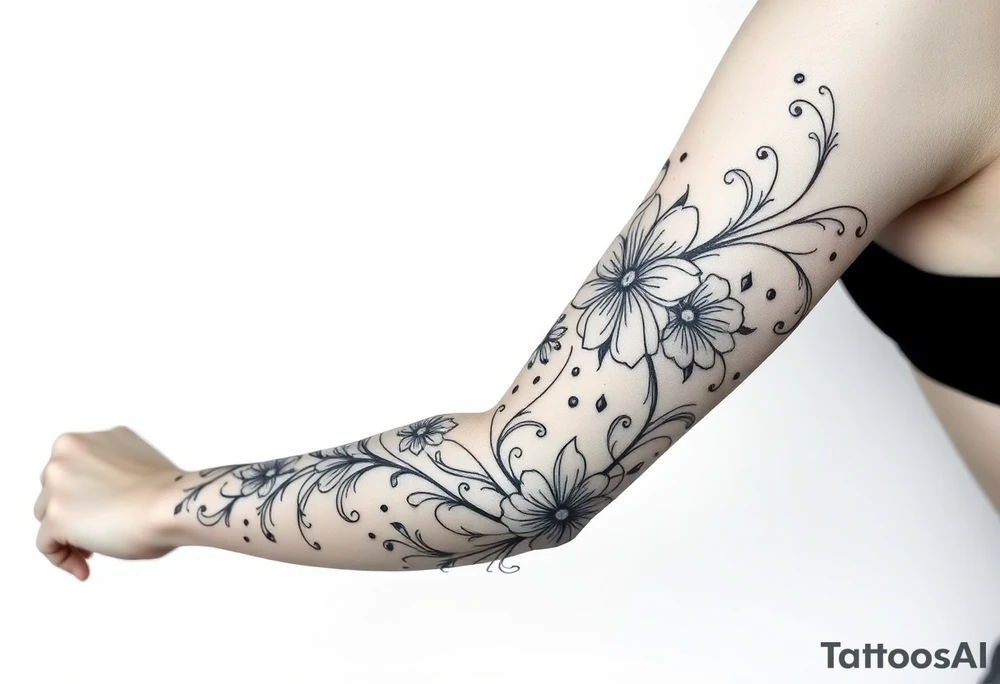 Размытые линии, мифология, свободно tattoo idea