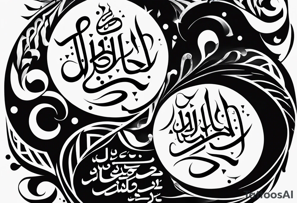 arabic calligraphy of the translation, what doesnt kill you makes you stronger - Just writing tattoo idea
