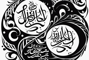 arabic calligraphy of the translation, what doesnt kill you makes you stronger - Just writing tattoo idea