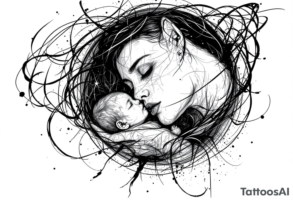 Idea for your first daughter born tattoo idea