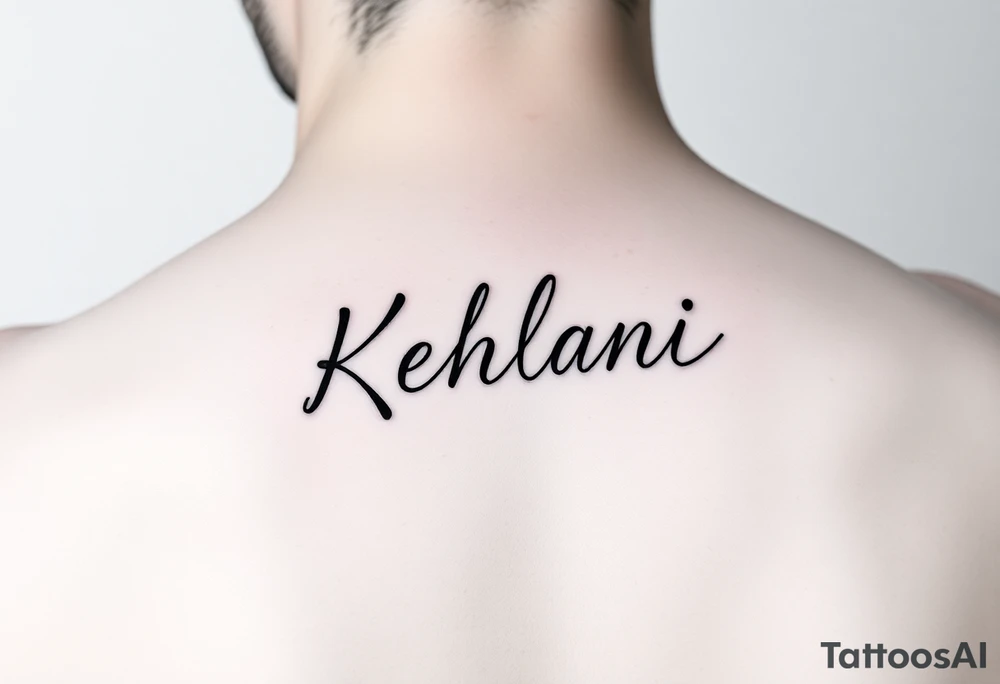kehlani in cursive tattoo idea
