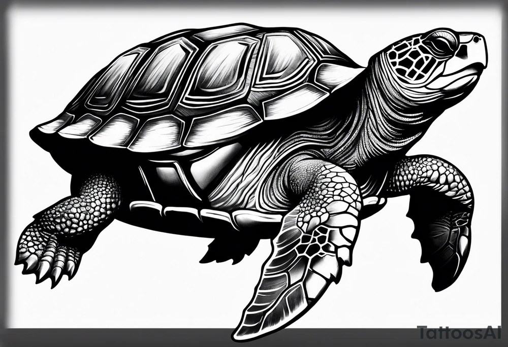 Turtle with the name Taylor in it tattoo idea