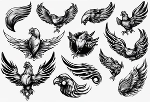 cooked chicken wing tattoo idea
