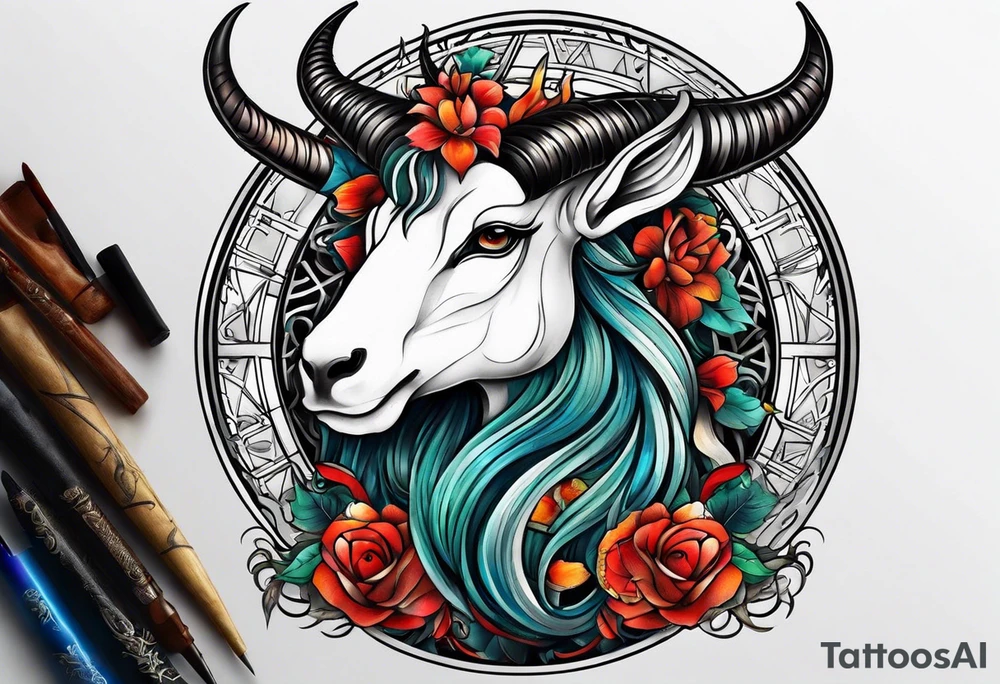 Capricorn tattoo idea