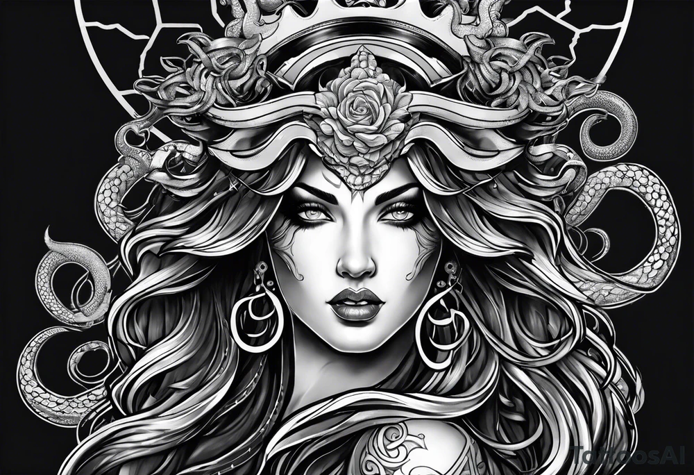 Dark, evil, medusa tattoo idea