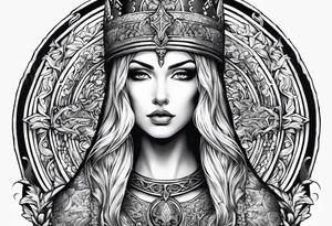 medieval person simple tattoo idea