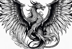 Mädchen drache tattoo idea
